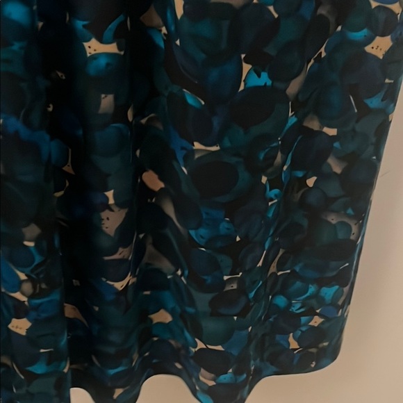 White House Black Market Blue Ruched Midi Dress length 44” pit to pit 20” - Picture 11 of 11